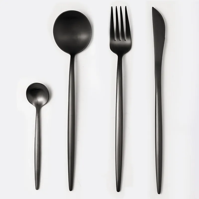 Cutlery spoon set - Black