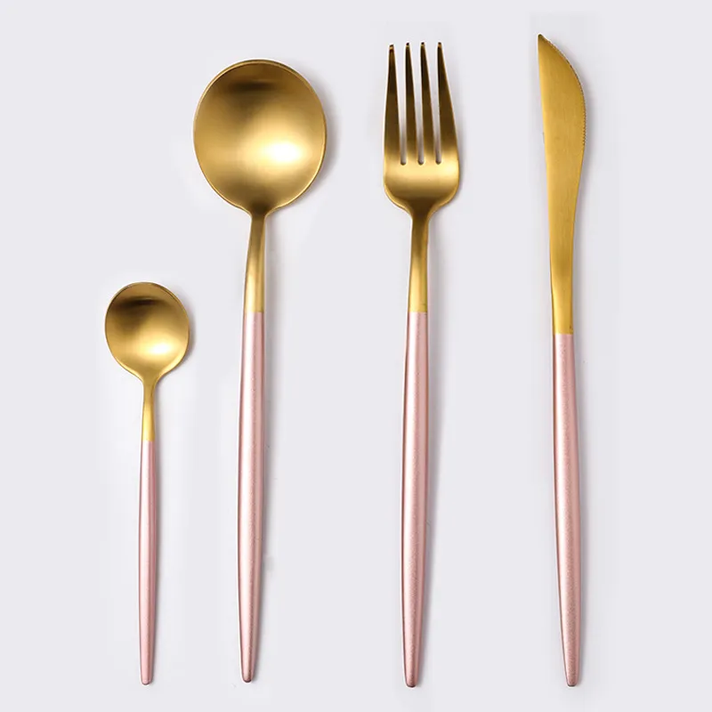 Cutlery spoon set - Pink Gold B