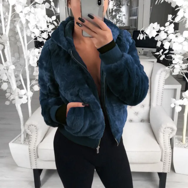Ladies fur coat Blue - Shop at LoveMi
