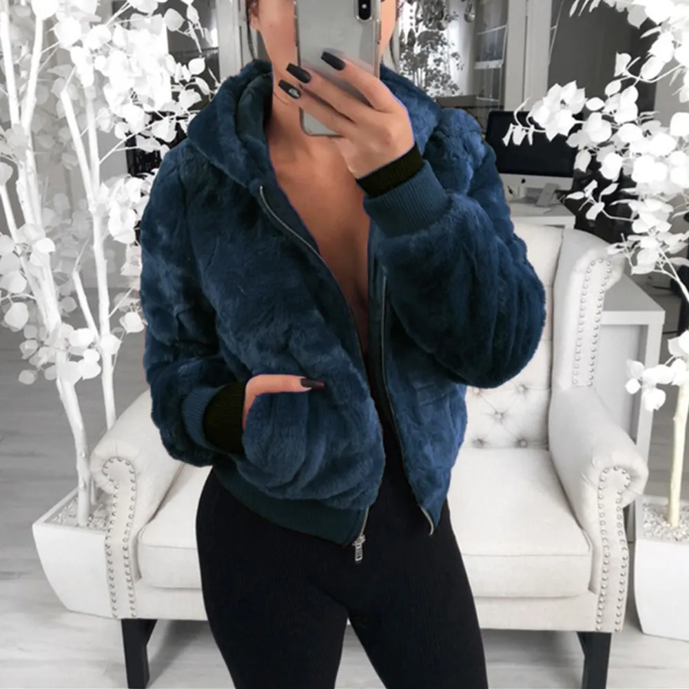 Ladies fur coat - Blue