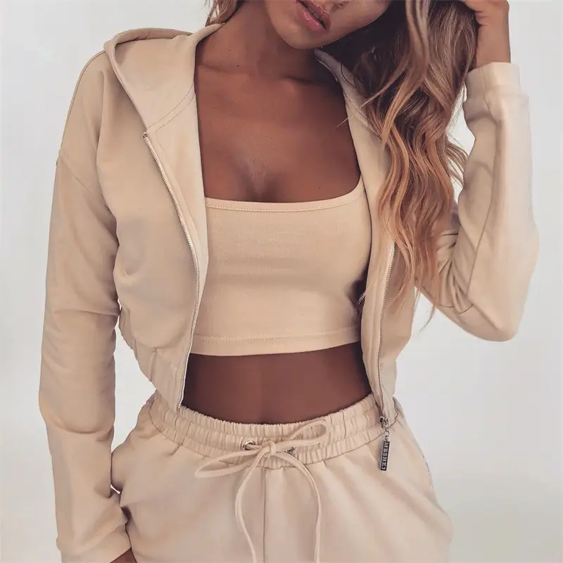 Long Sleeve Hooded Jacket Sweater Sports Suit