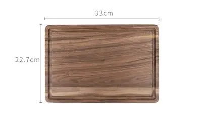Black Walnut Wood Cutting Board Creative Whole Tray Fruit Chopping Cutting Board Wood Chopping Blocks For Kitchen - Rectangular S