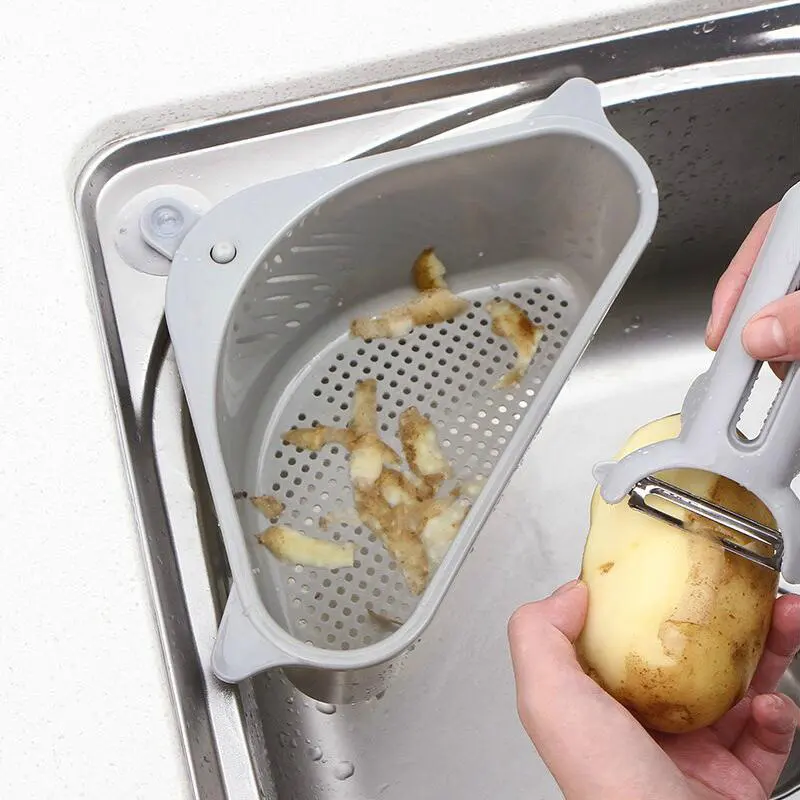 Kitchen Sink Multi-function Triangle Storage Rack Multi-purpose Dishwashing Sponge