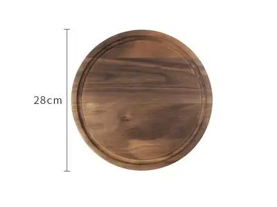 Black Walnut Wood Cutting Board Creative Whole Tray Fruit Chopping Cutting Board Wood Chopping Blocks For Kitchen - Round