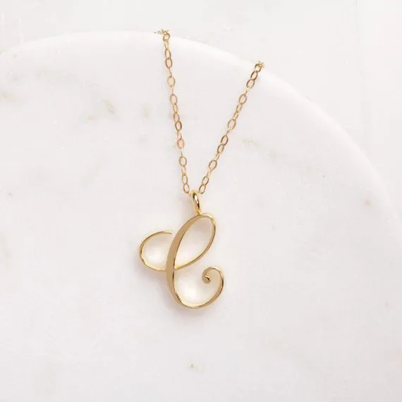 Words love necklace Golden C - Shop at LoveMi