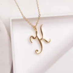 Words love necklace - Golden K - View 1