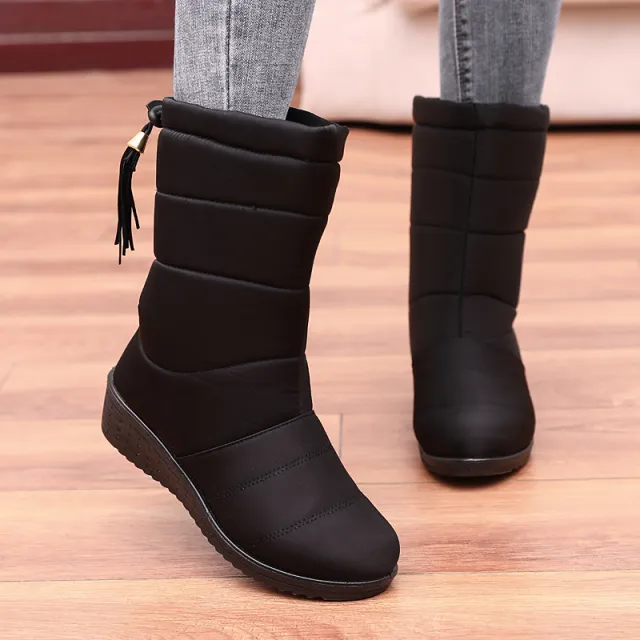 Warm mid leg boots Black - Shop at LoveMi