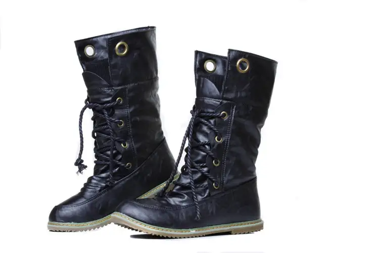 Soft leather motorcycle booties