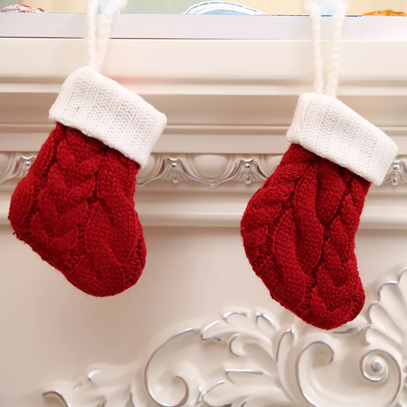 Christmas Tableware Xmas Fork Bags Dinner Cutlery Holder Pocket - Red 2Pcs