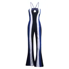 Fashion women's sling tube top jumpsuit - Graph Color-S - View 1