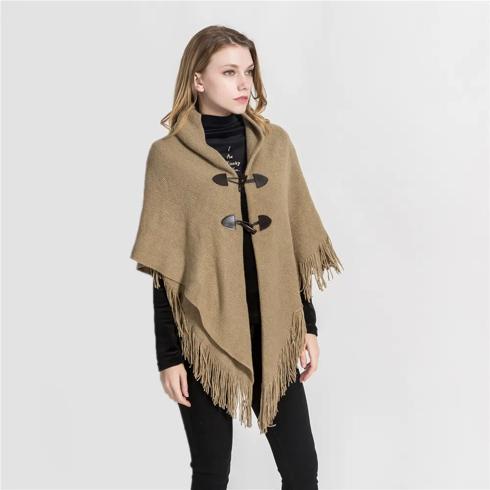 Winter Loose Kimono Cardigan Women Long Sleeveless Hat Poncho