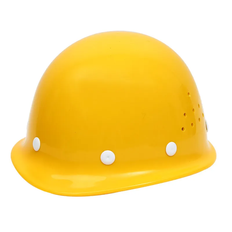 Glass Steel Type Breathable Helmet Construction Site Thickened Anti-smashing Helmet