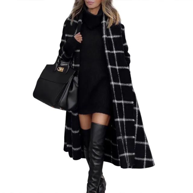 Plaid wool coat Black - Shop at LoveMi
