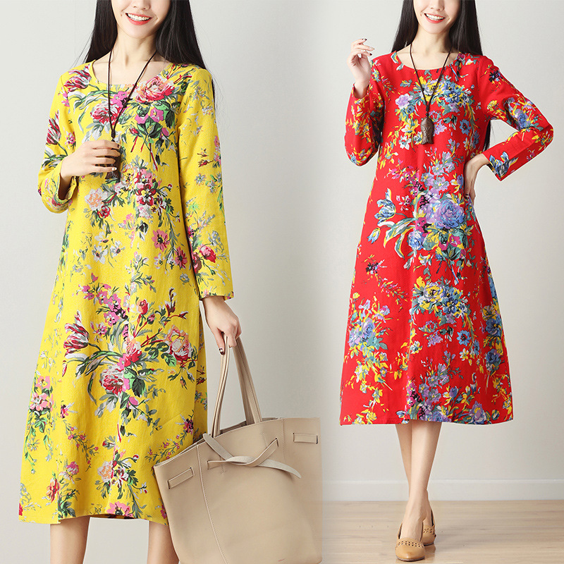 Ethnic style long dress