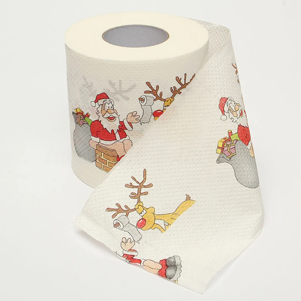 Christmas Toilet Paper - White