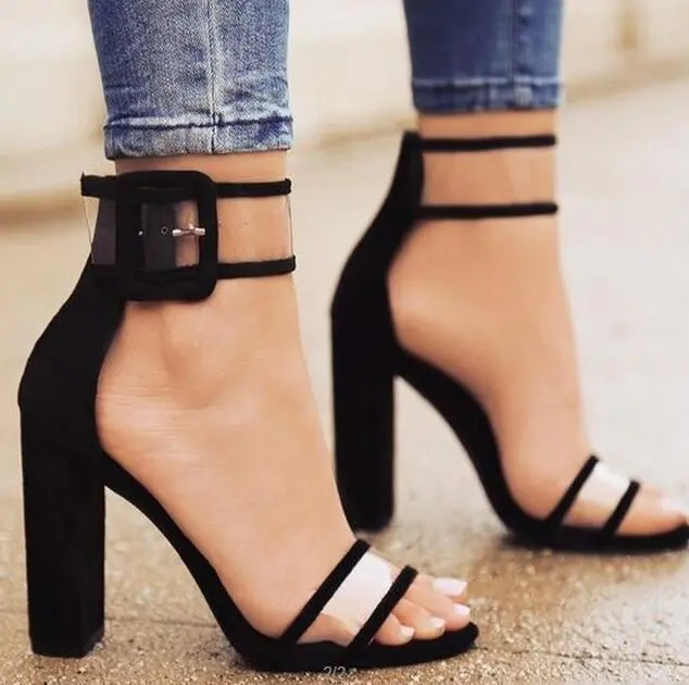 Roman Crystal Snake High Heel Sandals Black - Shop at LoveMi