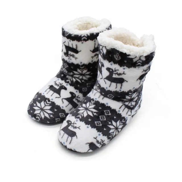Printed indoor boots Grey - Shop at LoveMi