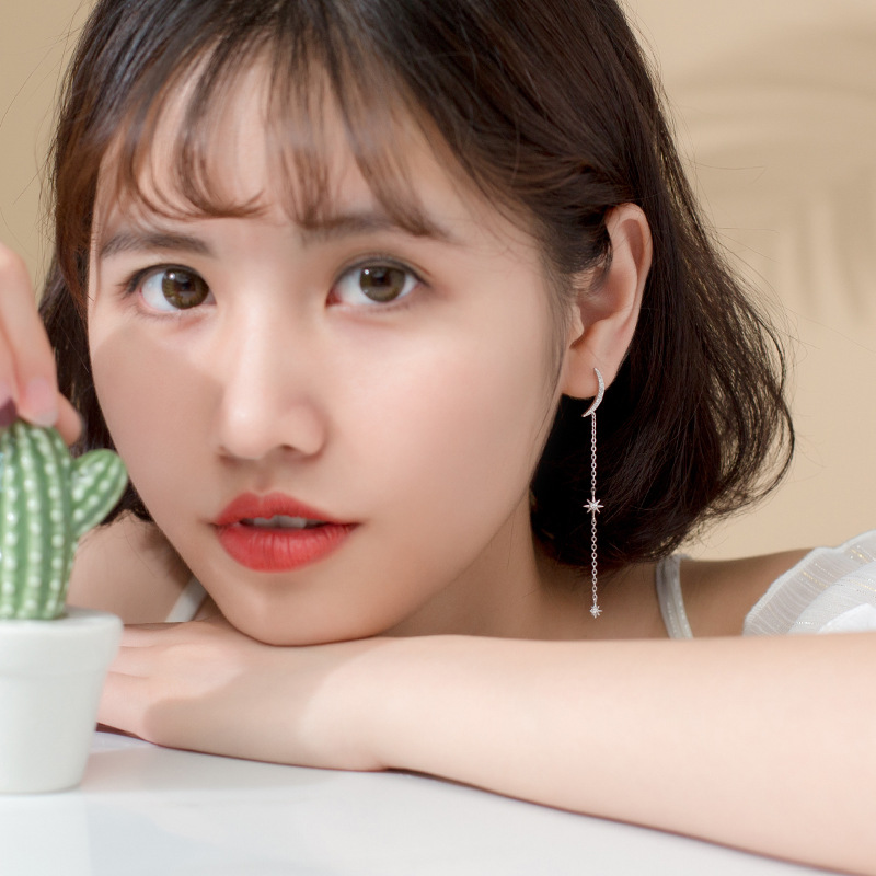 Star moon earrings
