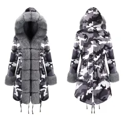European and American women's long cotton coat - Grey - View 1