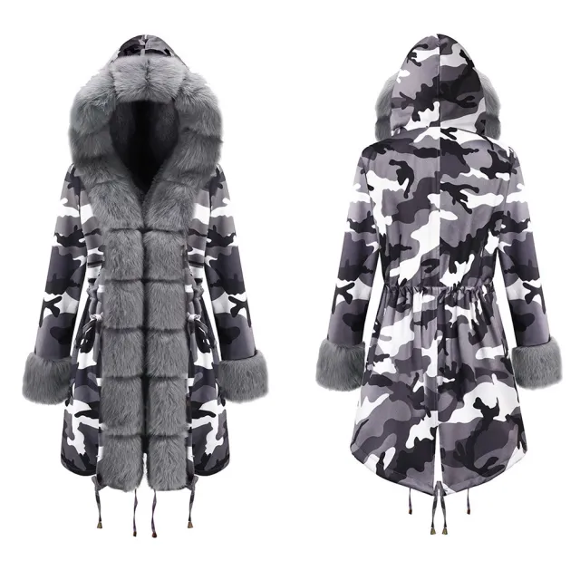 European and American women's long cotton coat Grey - Shop at LoveMi