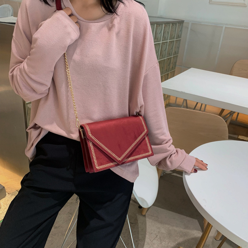 Fashion velvet small square bag