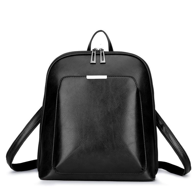 Wild PU leather backpack Black - Shop at LoveMi
