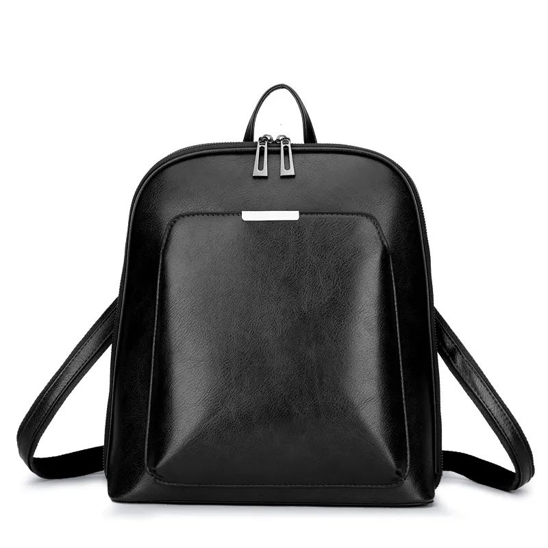 Wild PU leather backpack - Black