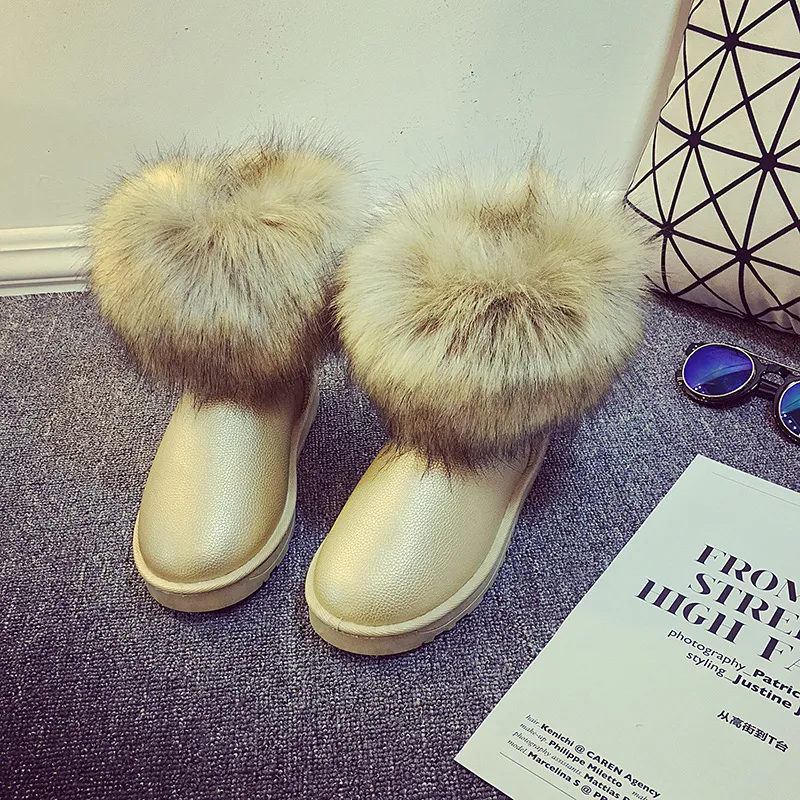 Winter warm cotton boots - Champagne-38