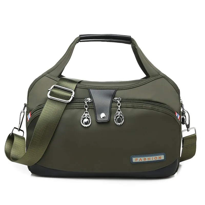 Nylon Women Messenger Bag Ladies Handbags Waterproof Female Shoulder Bag Designer Crossbody Bags For Teenager Girls - Green