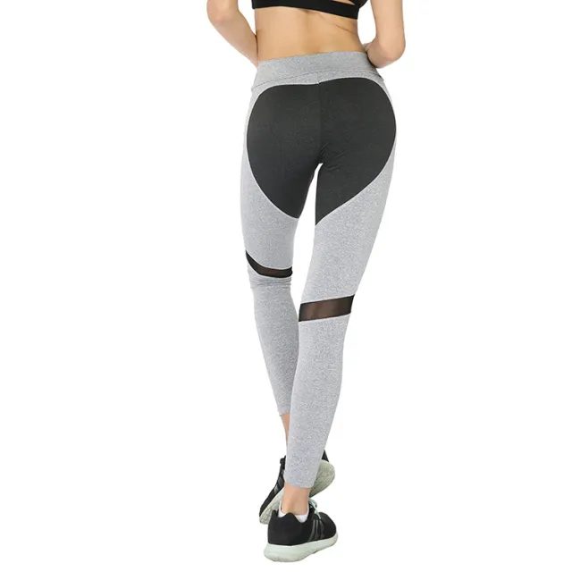 Ass Heart Mesh Stitching Sports Yoga Leggings Black Love - Shop at LoveMi
