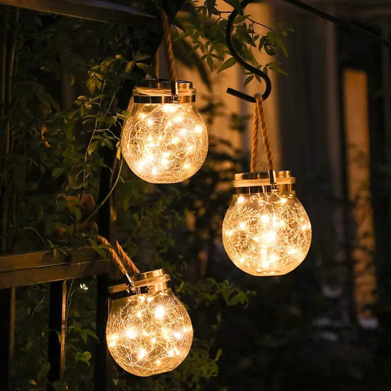 Crack Ball Glass Jar Light