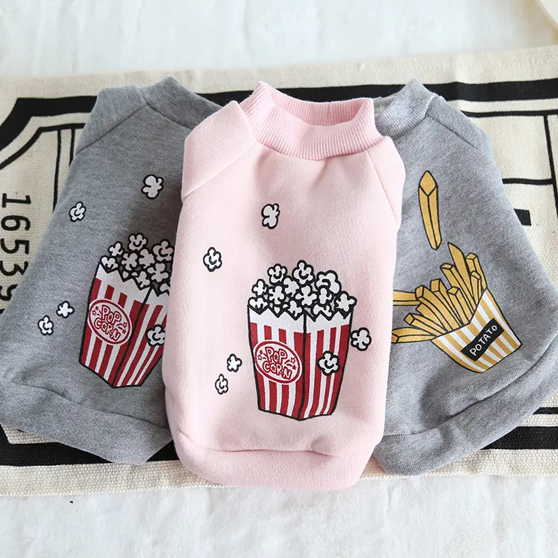 Popcorn Chips Pet Dog Cat Clothes Winter Warm Dog