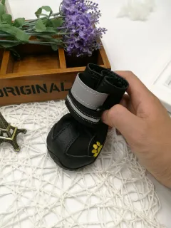 Pet shoes wear dog shoes - Black - View 1
