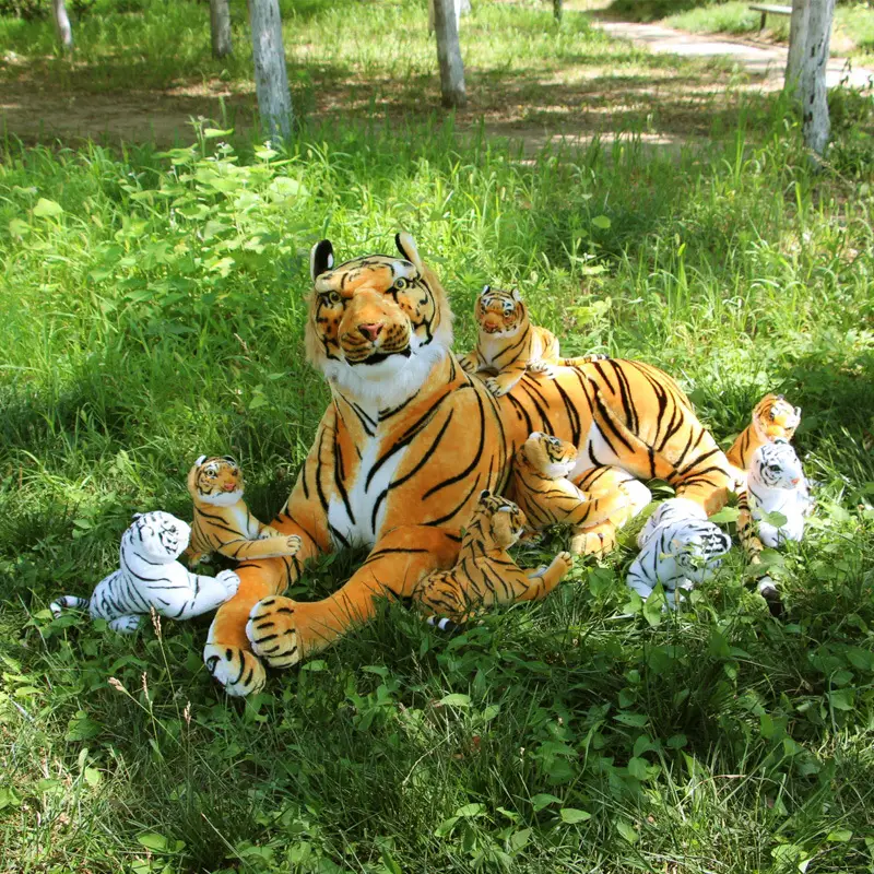 Simulation tiger big tiger plush toy