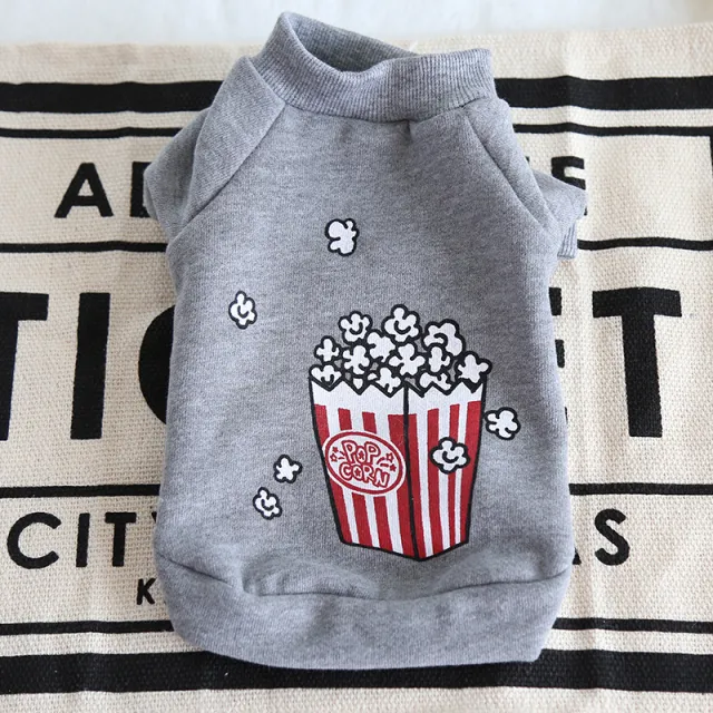 Popcorn chips Pet Dog Cat Clothes Winter Warm Dog Hoodies Jacket Coats Clothes For Dogs Cat Pet Clothing Small Large Popcorn Grey - Shop at LoveMi