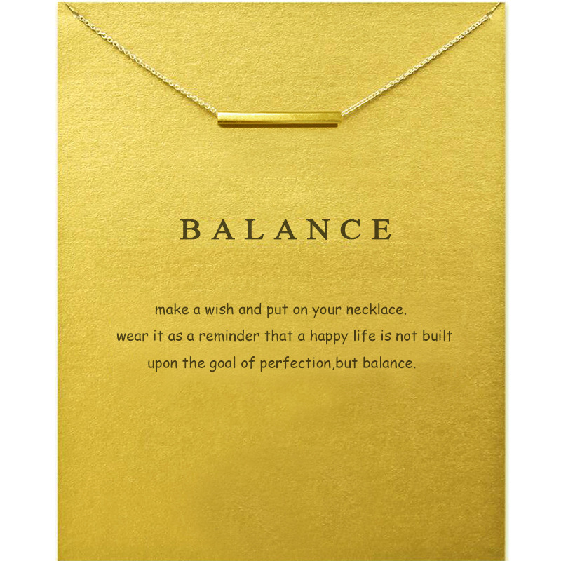 Hollow word copper tube necklace