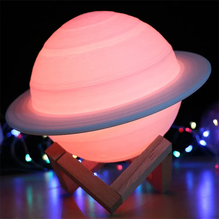 Creative 3D Printing Of Saturn's Intelligent Lunar Light - Remote16 Colors