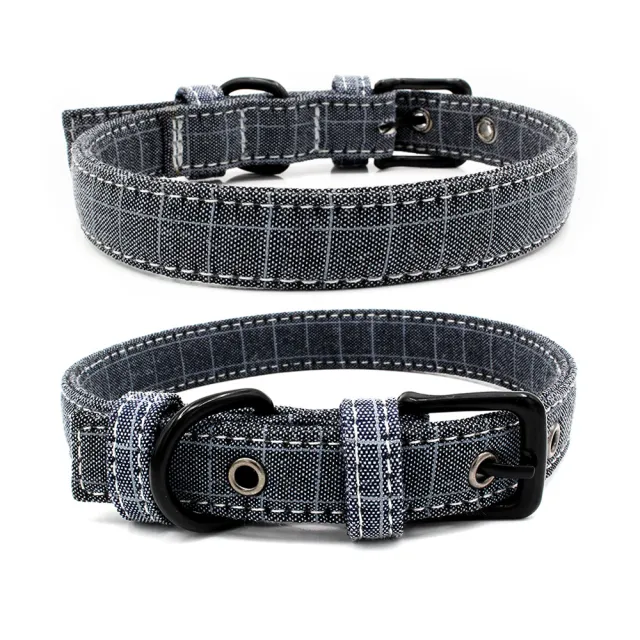 Pet Collar Double Layer Colorful Fabric Dog Collar Traction Dog Leash N - Shop at LoveMi