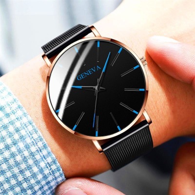 Alloy mesh belt men's watch