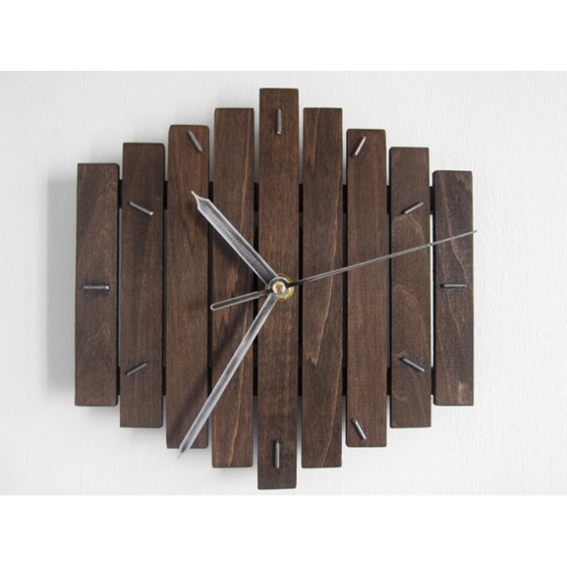 Horloge Murale Épurée Rustic Horloge murale en bois Épurée Rustic