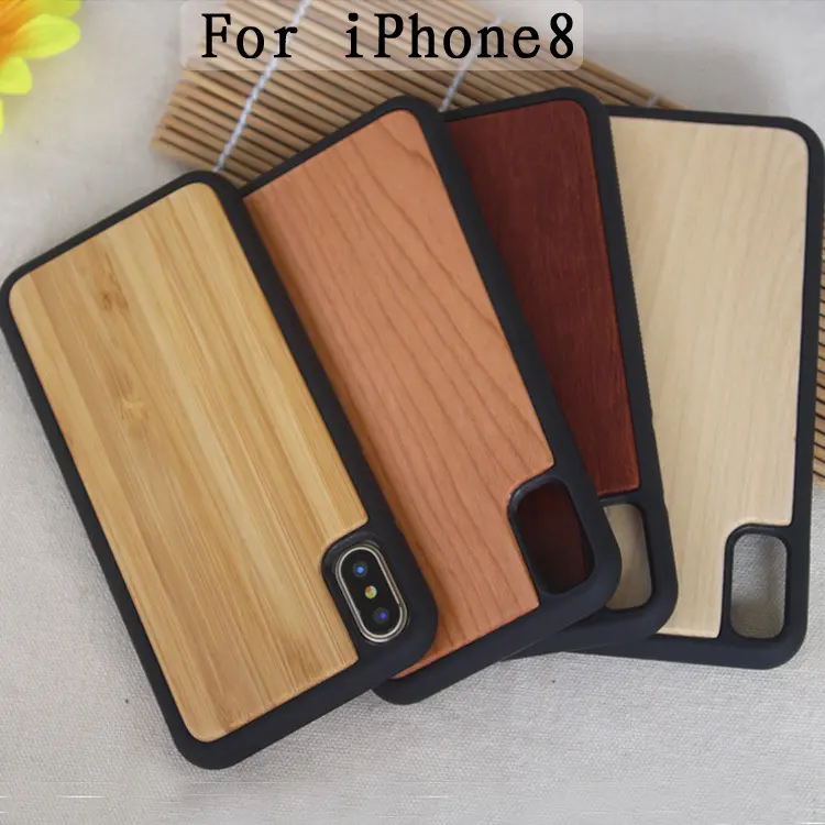 Wooden Case TPU Phone