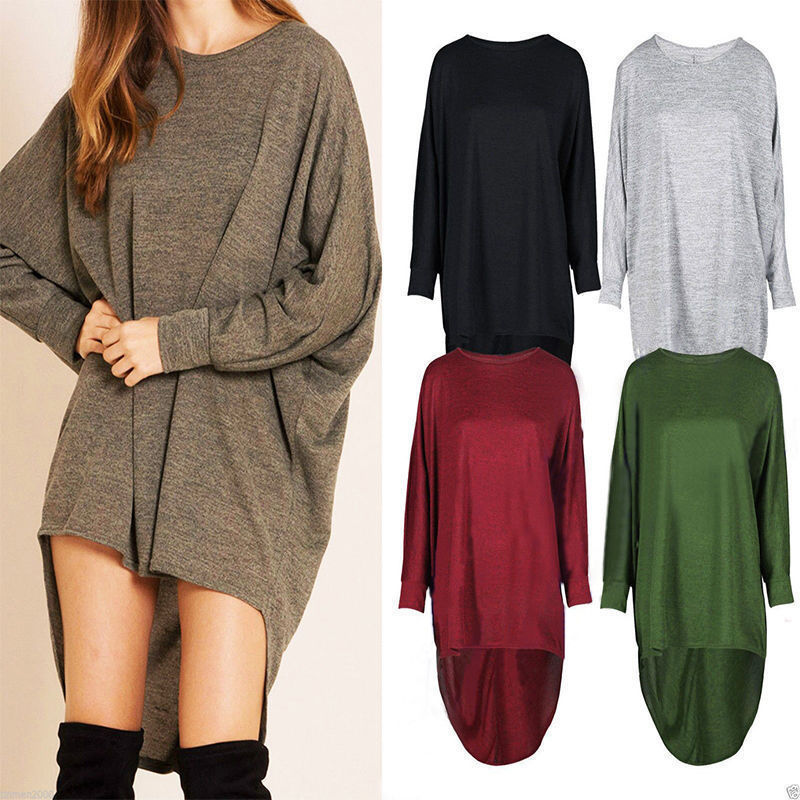 Loose mid-length long-sleeved T-shirt