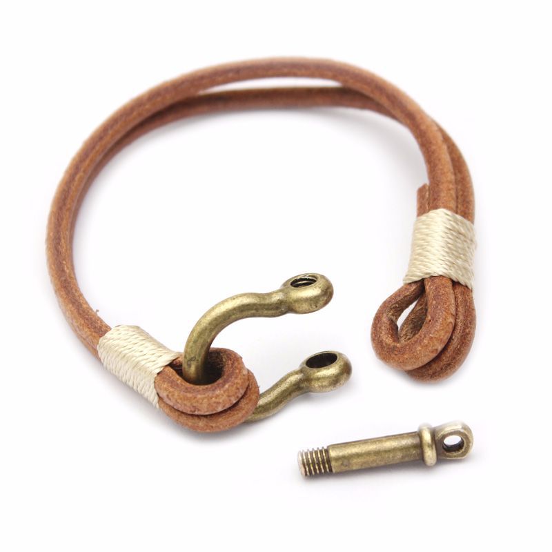 Horseshoe Bracelet Leather Bracelet