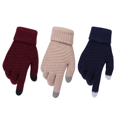 Couple Knitted Gloves Touch Screen
