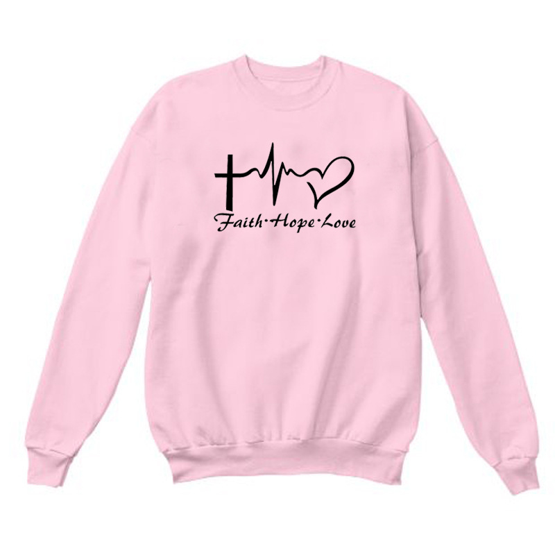 Faith Hope Love Trendy Sweatshirt