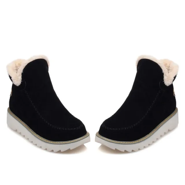 Women's short warm snow boots Black - Shop at LoveMi