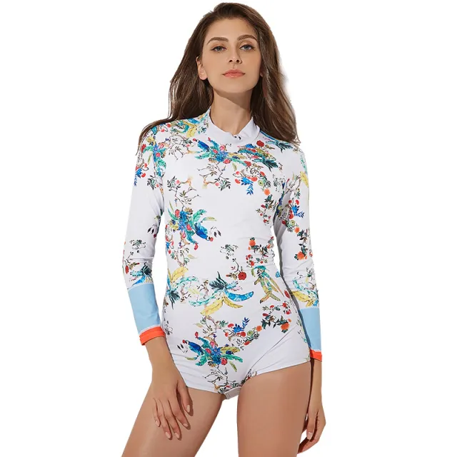 Onyx Long Sleeve One Piece Swimsuit White - Shop at LoveMi
