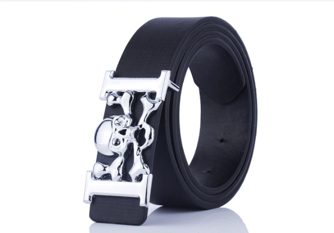 Title 1, Student decorative skull smooth buckle belt