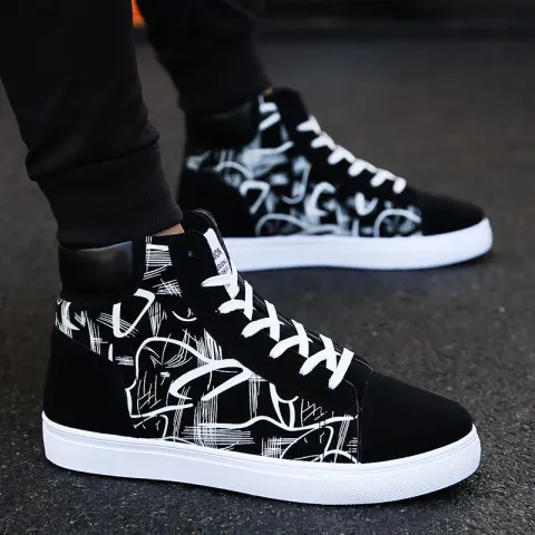 Spring High Top Shoes Korean Edition Men's