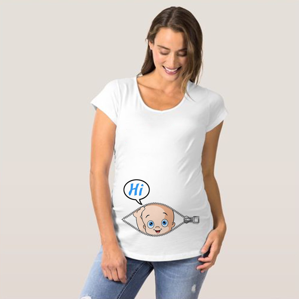 Plus Size Short Sleeve Maternity T-Shirt